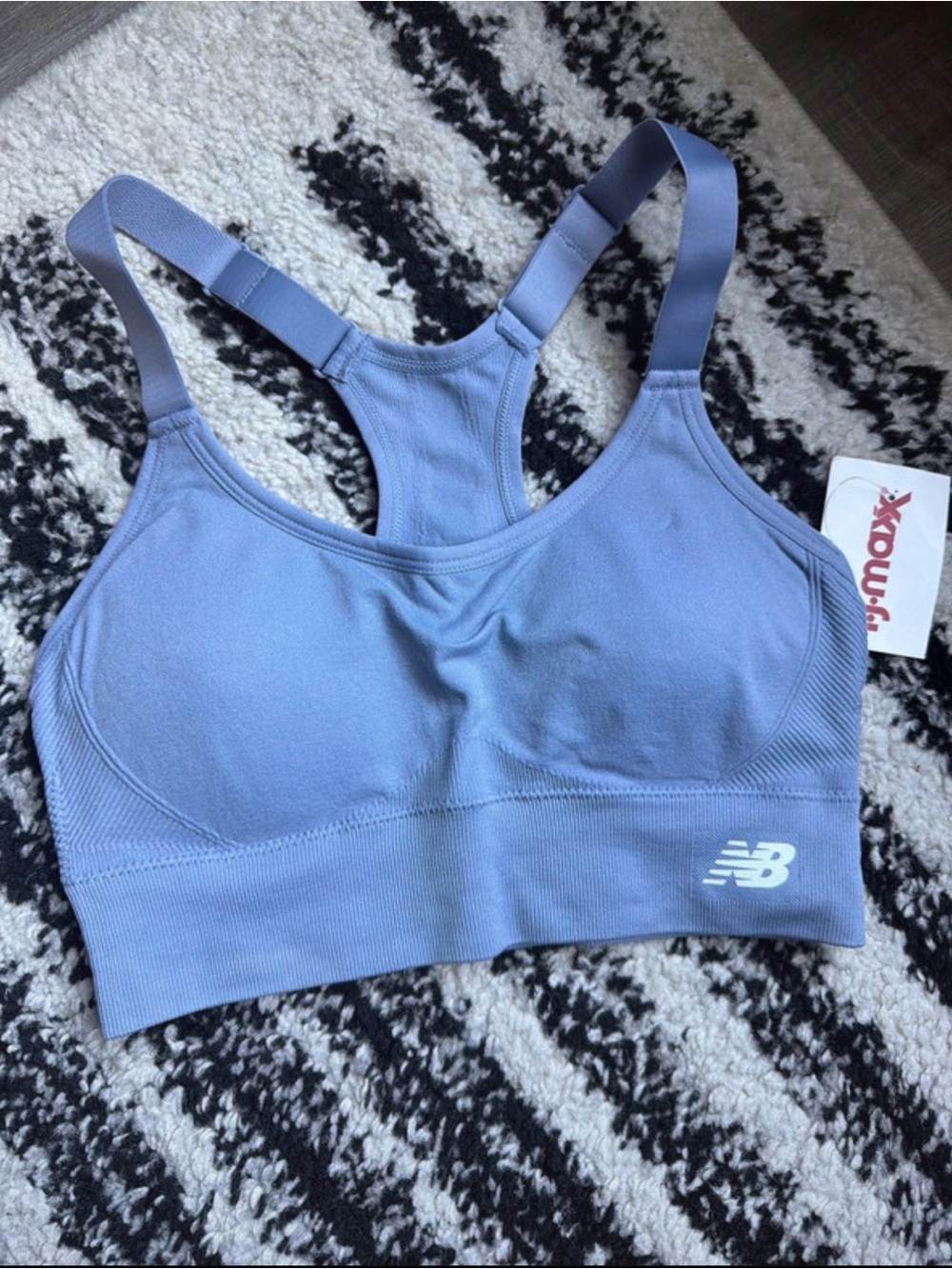 New Balance Periwinkle Racerback Seamless Sports Bra